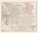 Vintage Map of Brooklyn, New York 1891