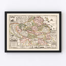 Vintage Source of the Nile, Ethiopia Map 1683