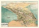 Vintage Caucasus Map 1930