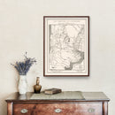 Vintage Map of Argentina 1876
