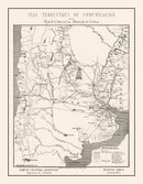 Vintage Map of Argentina 1876
