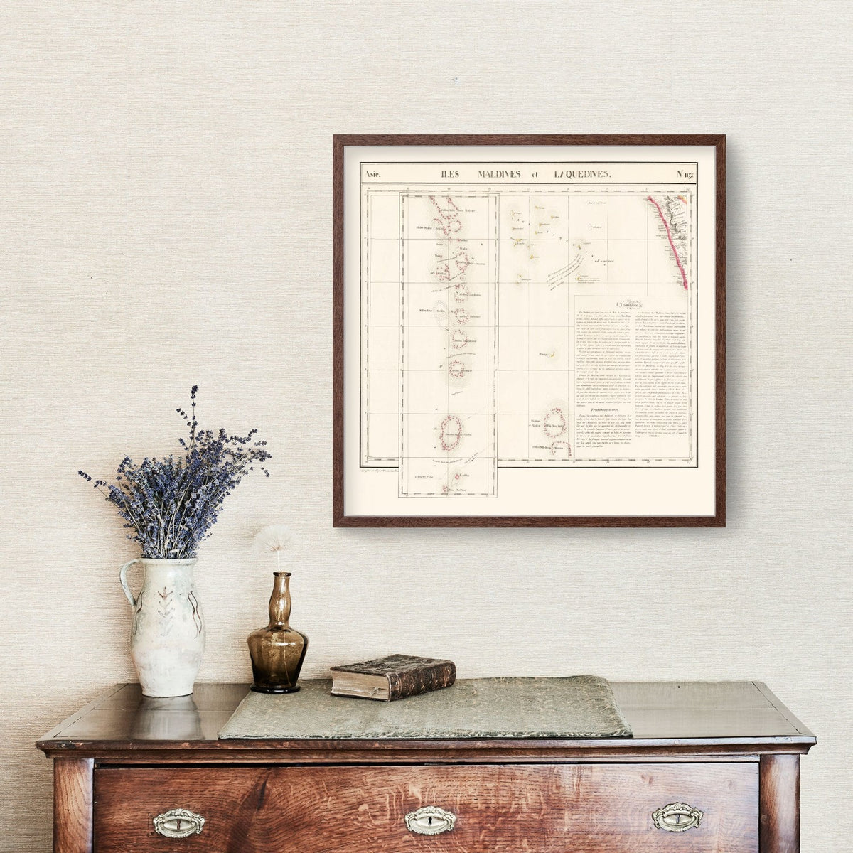 Vintage Maldive Archipelago Map 1827, photo 3 of 5
