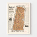 Vintage Map of the Berkshires 1896