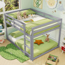 Full Over Full Bunk Bed Low-to-ground Bunk Bed by LJGDeals