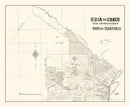 Vintage Chaco Province, Argentina Map 1920