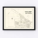 Vintage Chaco Province, Argentina Map 1920