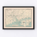 Vintage Guangdong & Central Yangtze Map 1938