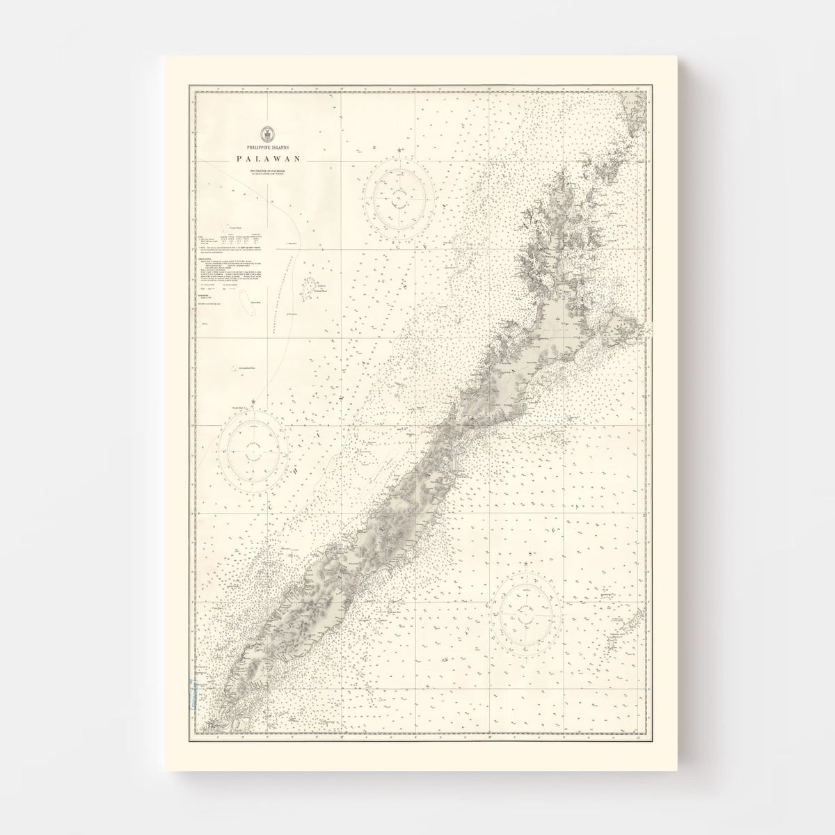 Vintage Palawan Island Map 1938, photo 4 of 5