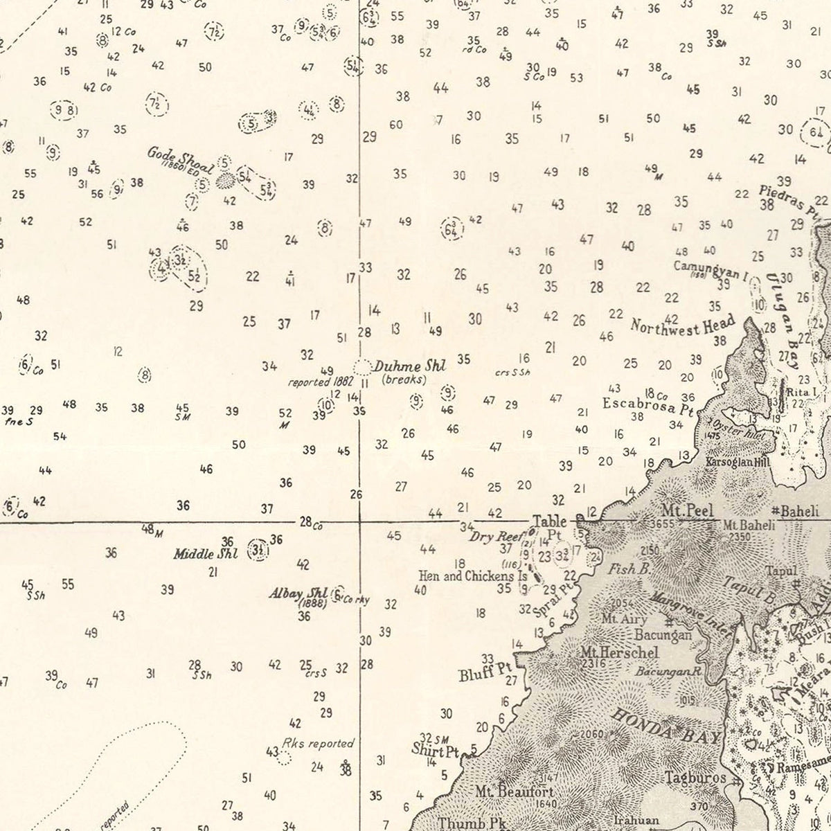 Vintage Palawan Island Map 1938, photo 2 of 5