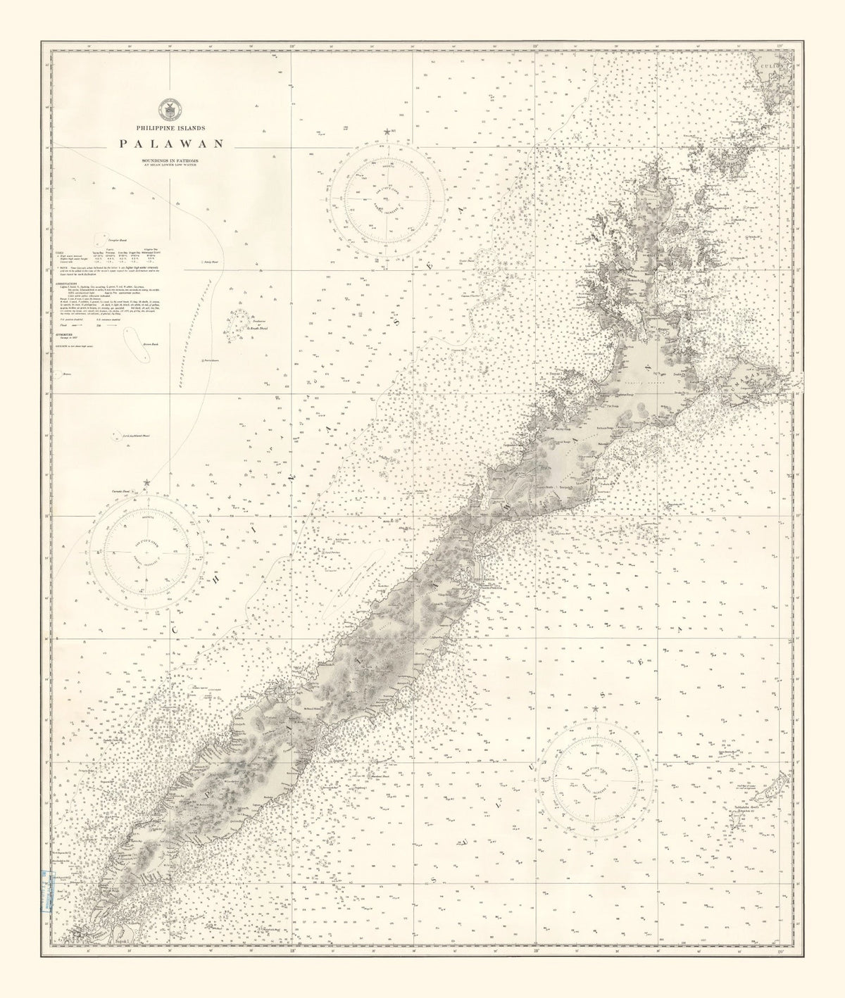 Vintage Palawan Island Map 1938, photo 5 of 5