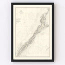 Vintage Palawan Island Map 1938