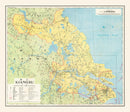 Vintage Jiangsu Province Map 1933
