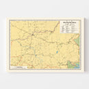 Vintage Central Manchuria Map 1933