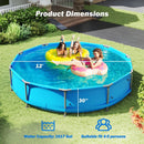 690/978/1158/1617 Gal Outdoor Family Swimming Pool with Metal Frame by LJGDeals
