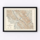 Vintage Glacier National Park Map 1935