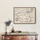 Vintage Ancient Gaul Map 1662