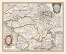 Vintage Ancient Gaul Map 1662