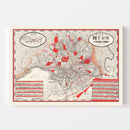 Vintage Map of Tokyo, Japan 1908