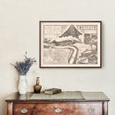 Vintage Mount Fuji Japan Map 1933