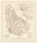 Vintage Map of Barbados 1956