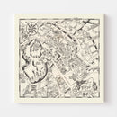 Vintage Map of Tokyo, Japan 1952
