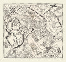 Vintage Map of Tokyo, Japan 1952