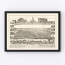 Vintage Map of Lodi, California 1870