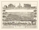 Vintage Map of Lodi, California 1870