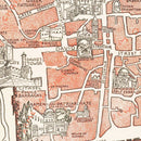 Vintage Map of Jerusalem, Israel 1935