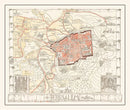 Vintage Map of Jerusalem, Israel 1935