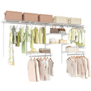 4-8 Feet Closet Organizers and Storage System with Hanging Rod for Laundry Bedroom by LJGDeals