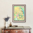 Vintage Map of Delhi, India 1960