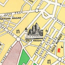 Vintage Map of Delhi, India 1960