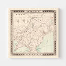 Vintage Manchuria, Russo Japanese War Map 1905