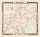Vintage Manchuria, Russo Japanese War Map 1905