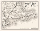 Vintage Cape Ann Map 1889