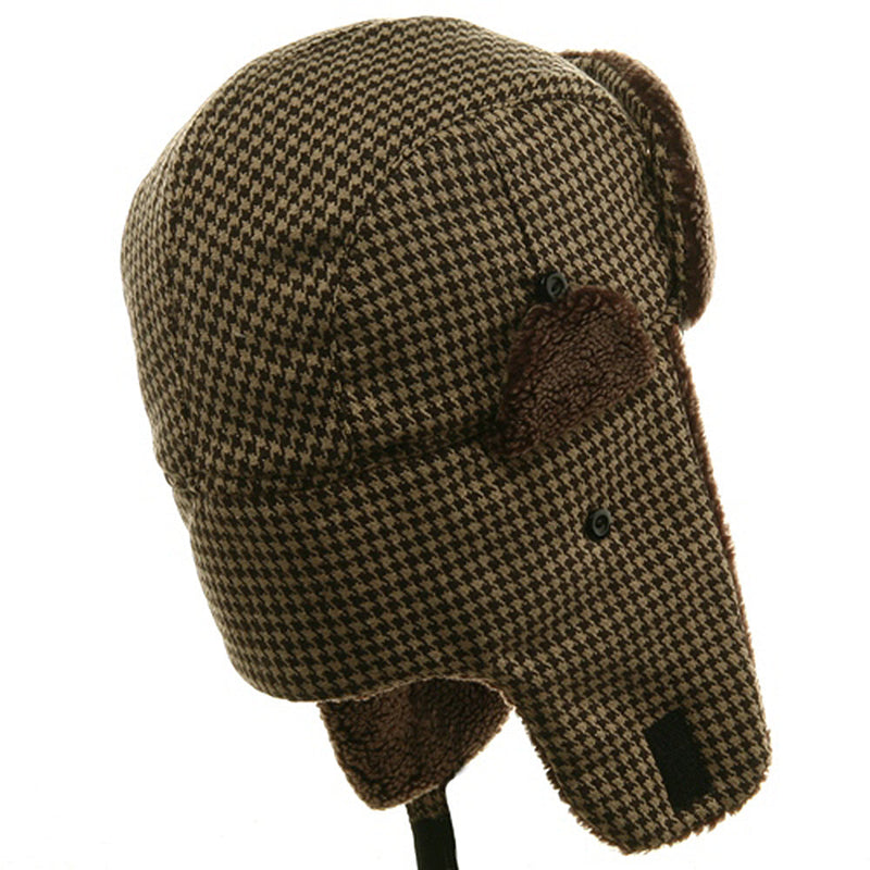 Big Size Tweed Sherpa Lining Trooper Hat