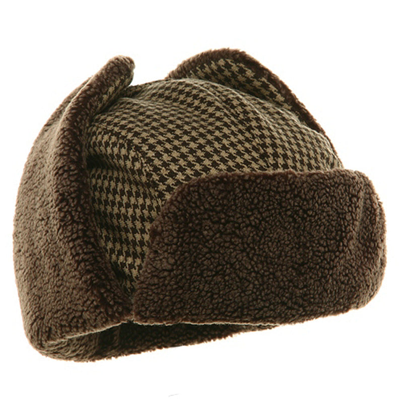 Big Size Tweed Sherpa Lining Trooper Hat