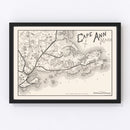 Vintage Cape Ann Map 1889