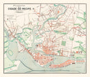Vintage Map of Recife, Brazil 1914