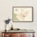Vintage Jalisco Mexico Map 1934