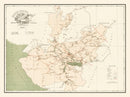 Vintage Jalisco Mexico Map 1934
