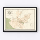 Vintage Jalisco Mexico Map 1934
