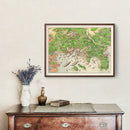 Vintage Map of Cannes, France 1953
