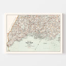 Vintage Map of Coast of Maine 1893