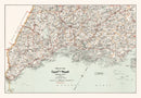 Vintage Map of Coast of Maine 1893