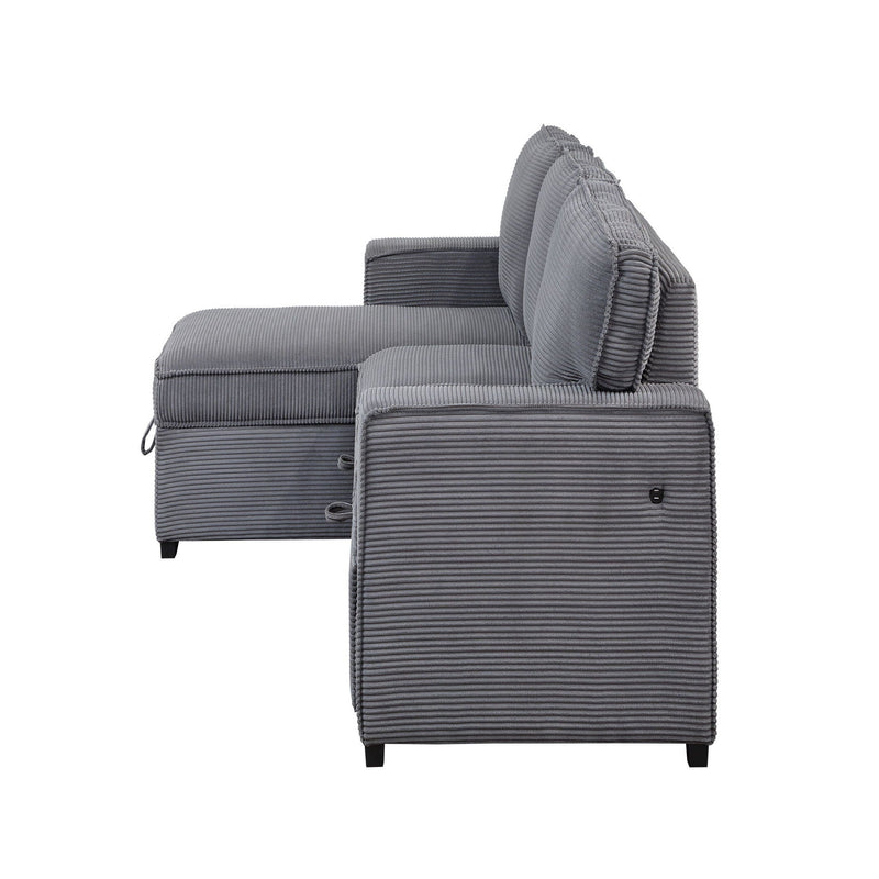 Territory - Pull Out Sofa Bed With Design - Dark Gray, photo 3 of 12