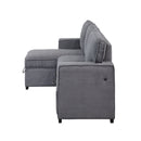 Territory - Pull Out Sofa Bed With Design - Dark Gray by HouseOfZazla