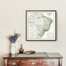 Vintage Map of Brazil 1911