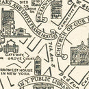 Vintage Map of Greenwich Village, New York 1934